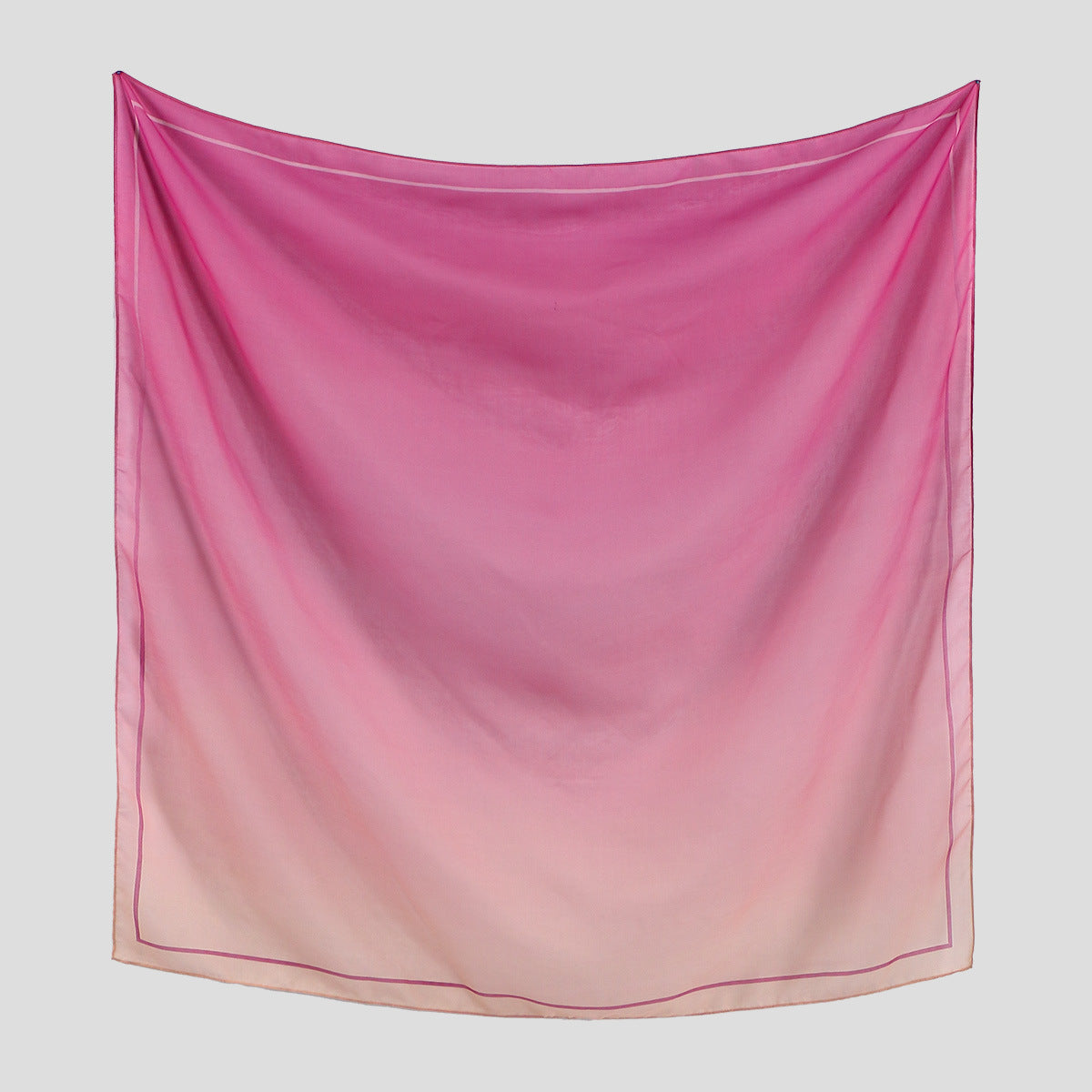 FH180  110*110cm Printed Voile Ombre Border Women’s Square Scarf