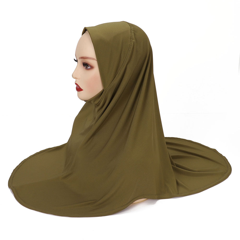 MSL352Double layer round edge headscarf high elastic gauze scarf