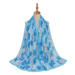 MSL333  New spring and summer pearl chiffon digital printing color scarf New spring and summer pearl chiffon digital printing color scarf