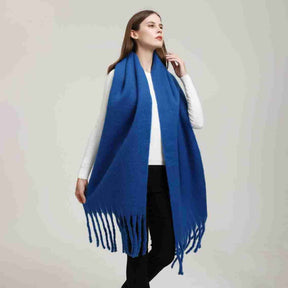 DJ004  Winter Warm Scarf - Plain & Elegant Tassels