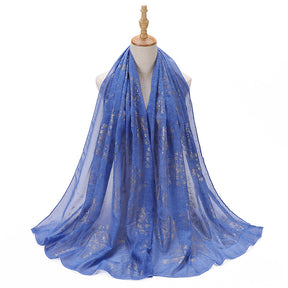 MSL189  Foil-stamped floral pattern women's hijab