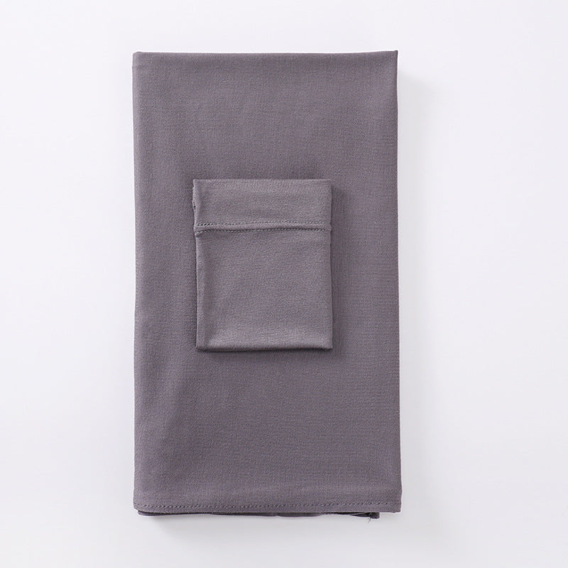 MSL284 set tudung instant cotton plain cotton bawah cap