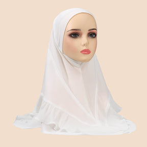 TD85-074  Crystal linen chiffon double-layer ruffled pullover headscarf comfortable and breathable spot wholesale