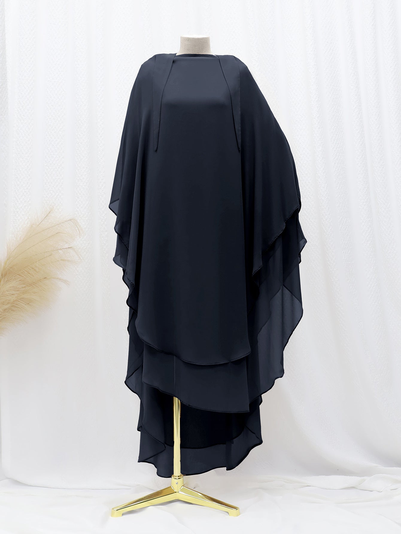 LN1027   Solid color chiffon large swing headscarf