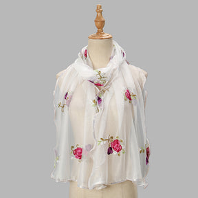 YSY559 Exquisite yarn embroidered scarf shawl