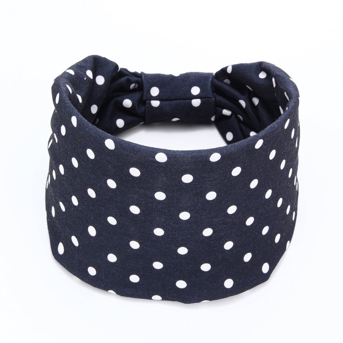 001  Fashion Polka Dot Wide-Band Polyester Headband