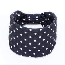001  Fashion Polka Dot Wide-Band Polyester Headband