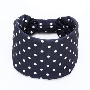 001  Fashion Polka Dot Wide-Band Polyester Headband