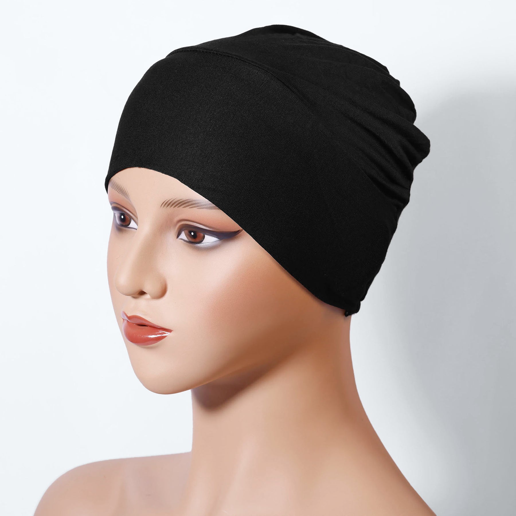 SG-01  Headscarf hat women's mercerized cotton base cap Muslim head cap can hide hair elastic cap high elastic  instant hijab    plain hijab