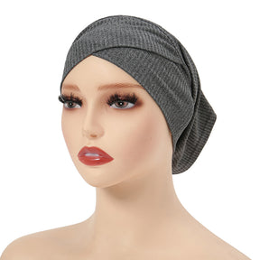 MSL028 Fashion bottom hat threaded cotton solid color headscarf