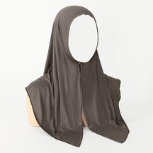 BFL001  Breathable Mercerized Cotton Button Jersey Hijab