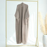 2 - Khaki Open Abaya