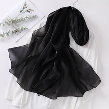 OGS01  Plain Glossy Organza Silky-Look Hijab