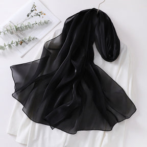 OGS01  Plain Glossy Organza Silky-Look Hijab