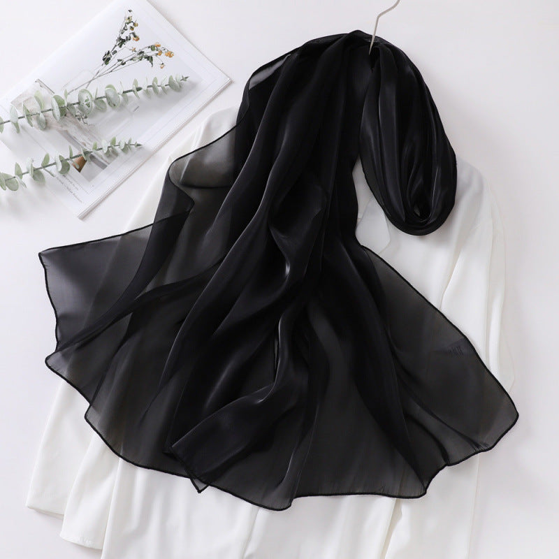 OGS01  Plain Glossy Organza Silky-Look Hijab