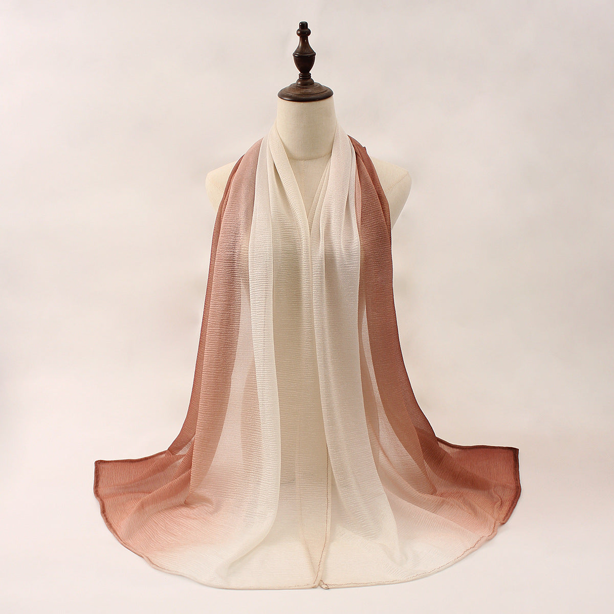 Z0A70004  Mercerized cotton colorblock thin hijab