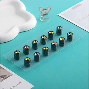 C-1045  Elegant Strong Magnetic Clasp Set with Colored Diamonds