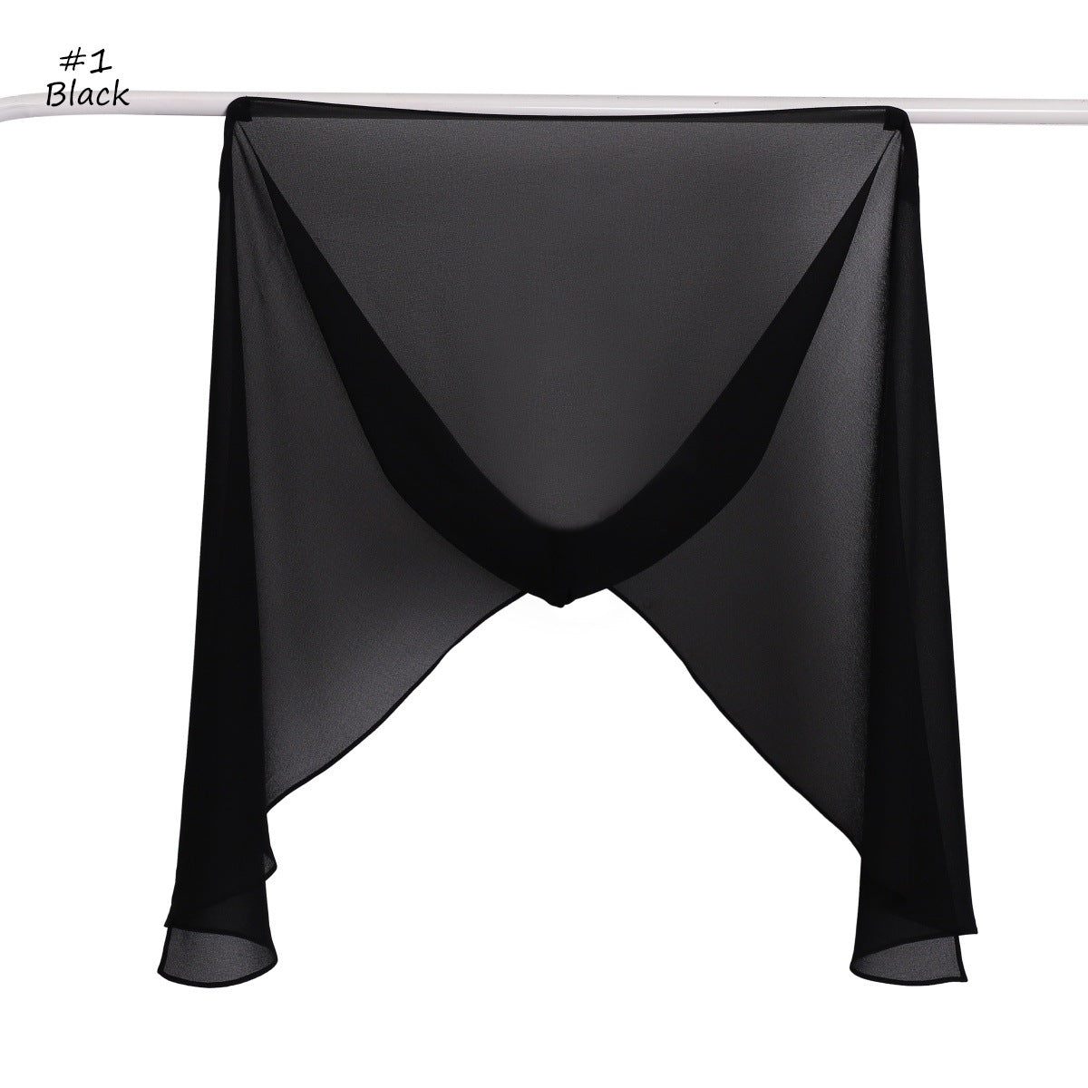 YZ317  Plain Pearl Chiffon Hijab with Built-in Magnetic Closure