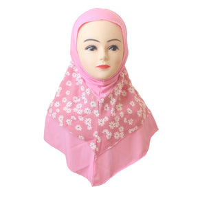 H032 6-10 years old Crystal linen instant hijab