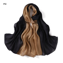 YZ313  Shimmering Ombre Sea Island Satin Crinkle Polyester Hijab