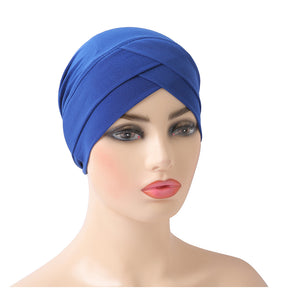 H117 plain hijab turban hat