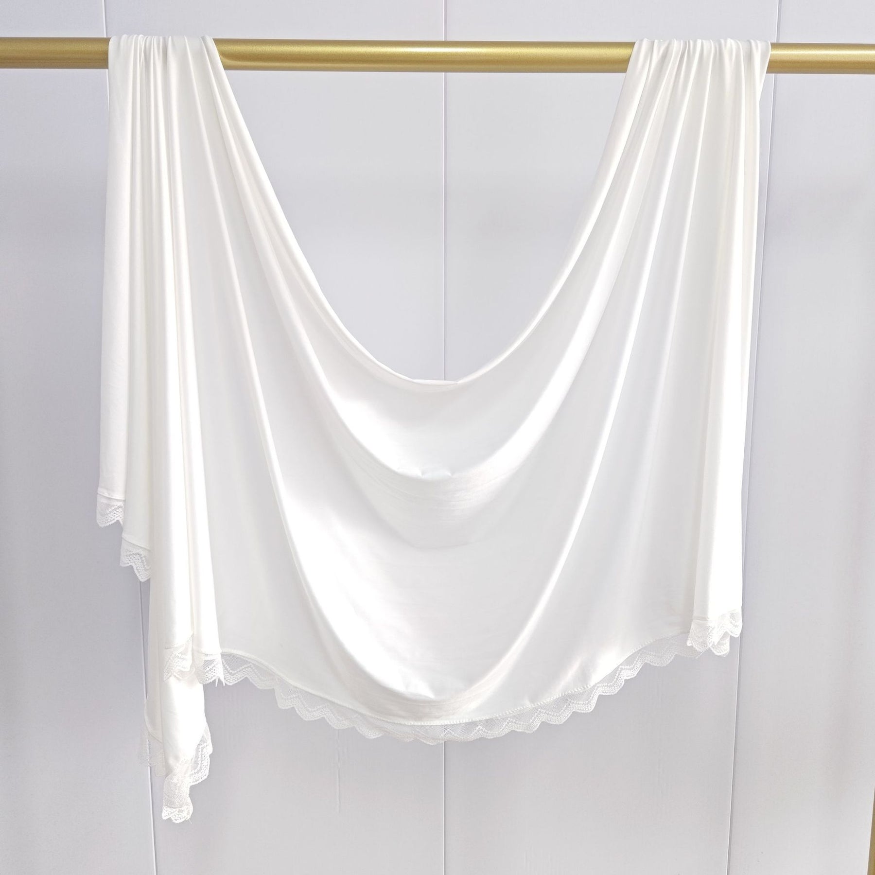 MLSL-457  Liquid Jersey Hijab with Lace L-Shaped Trim