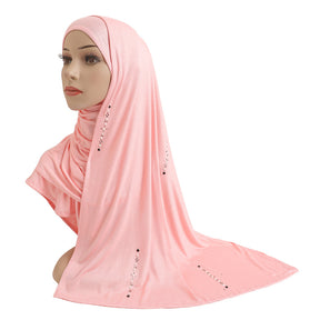 H206 Mercerized cotton plain instant hijab