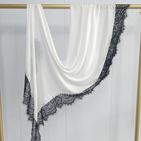 WJ079  Plain Modal Hijab with Lace Trim