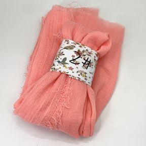 WJ01  Plain Seersucker Crinkle Fringe Edge Large Hijab