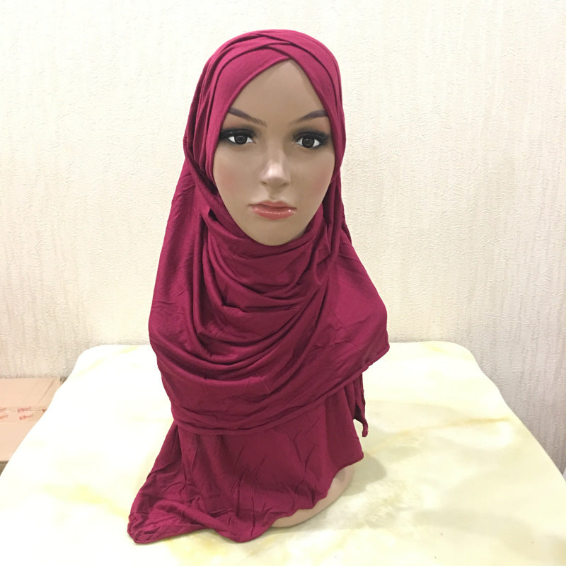 H097 plain Modal instant hijab turban hat