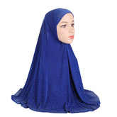 H112 plain Hot stamped diamond instant hijab