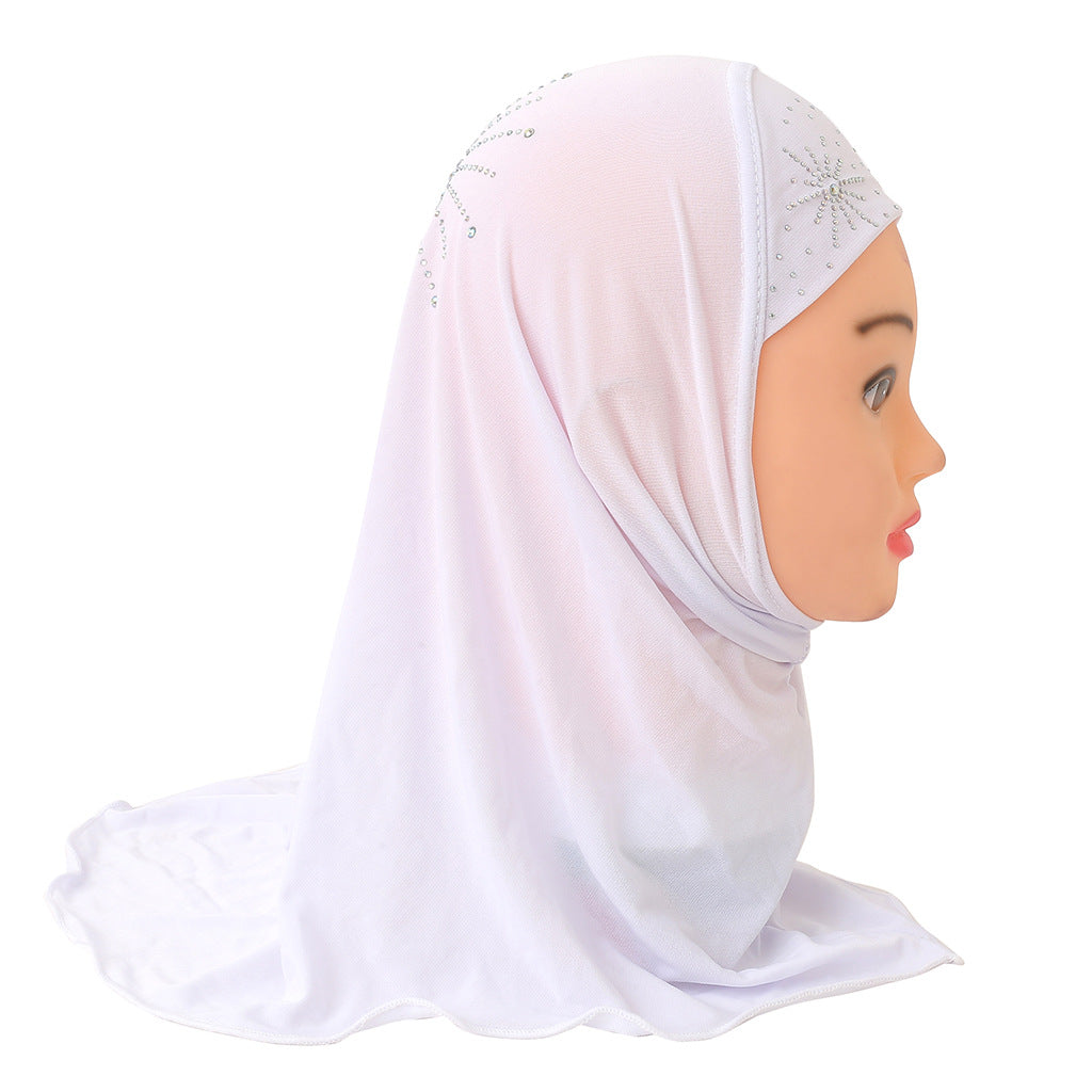 H042 2-7 years old plain hijab turban hat