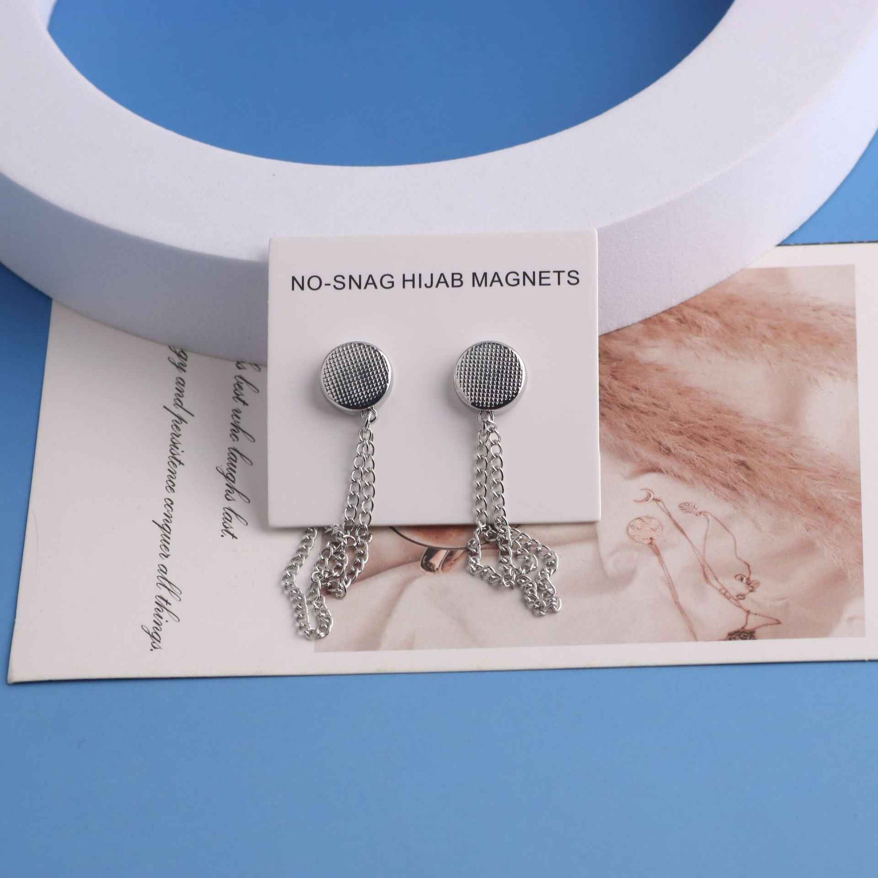 DJ002  Flat Round Strong Magnet + Chain Magnetic Clasp