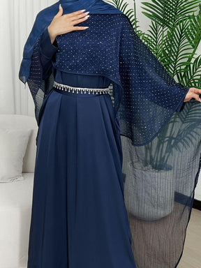 PFXK Muslim simple cloak starry sky abaya