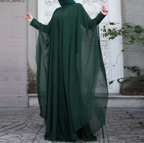 A1167 212 232  Women's Spring Autumn Mock Two-Piece Vintage Loose Crewneck Dress