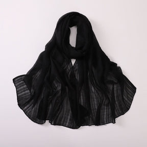 B-240510-1  Crumpled silk scarf (MOQ:2)
