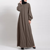 AL657053073964 solid color muslim abaya dress