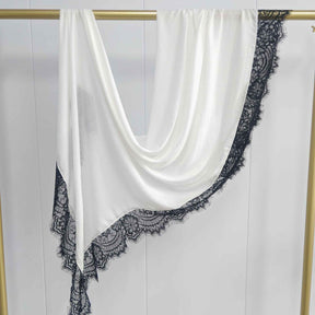 WJ079  Plain Cotton Hijab with Lace Trim