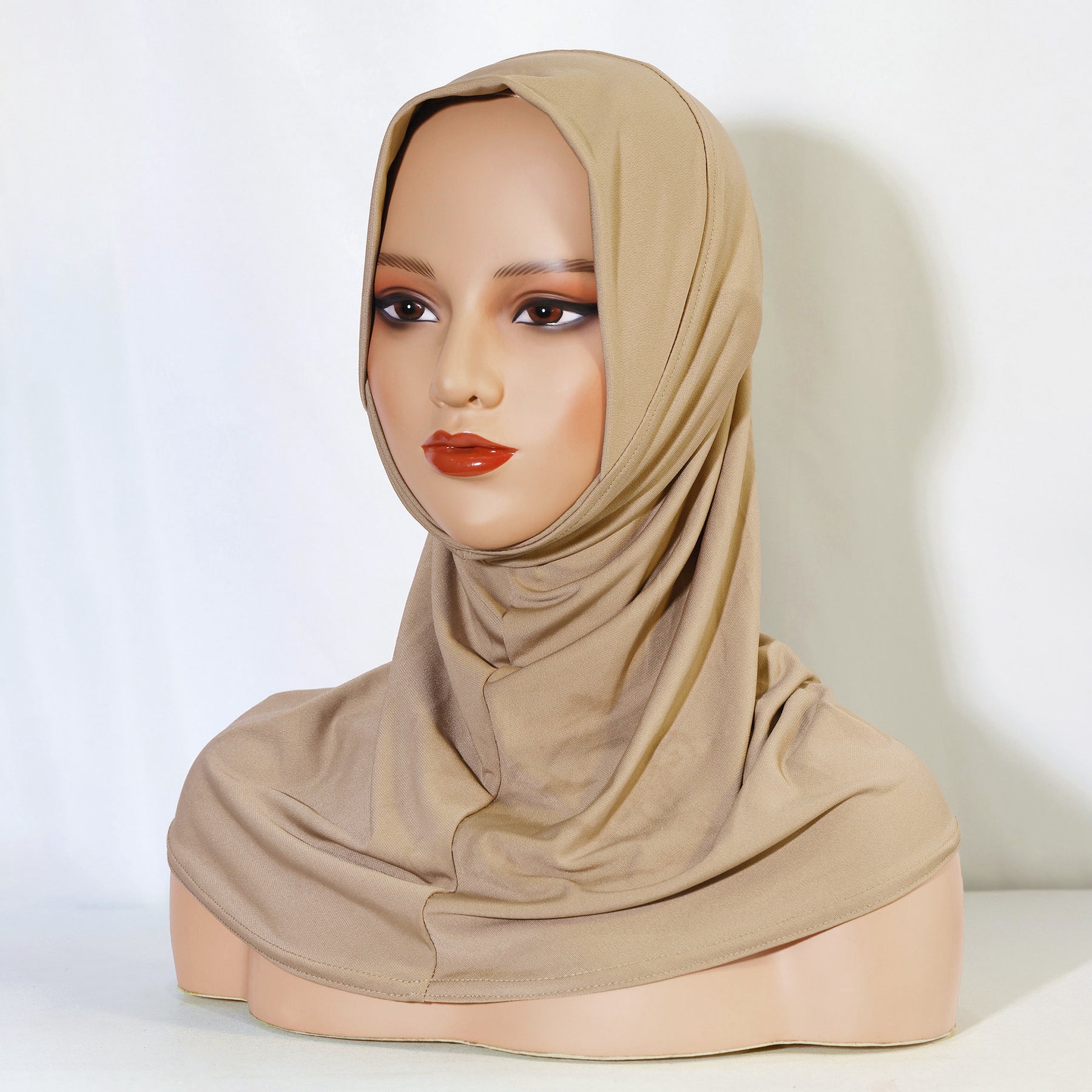 NUR-01  Crystal linen loose head cover Hui nationality convenient lazy bottoming hat headscarf head cover wholesale plain hijab  instant hijab