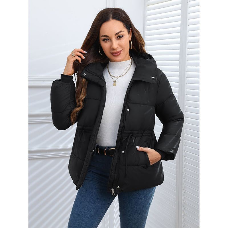 WAN827  Women's Petite Slim Winter Hooded Cotton-Padded Jacket