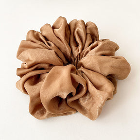 YF001  Oversized Crinkled Satin Scrunchie Hair Tie