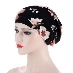 TJM-印花色丁 printed hijab turban hat