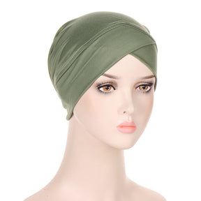 plain hijab tuiban hat