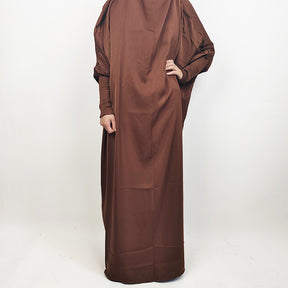 FY124771 solid color muslim abaya dress