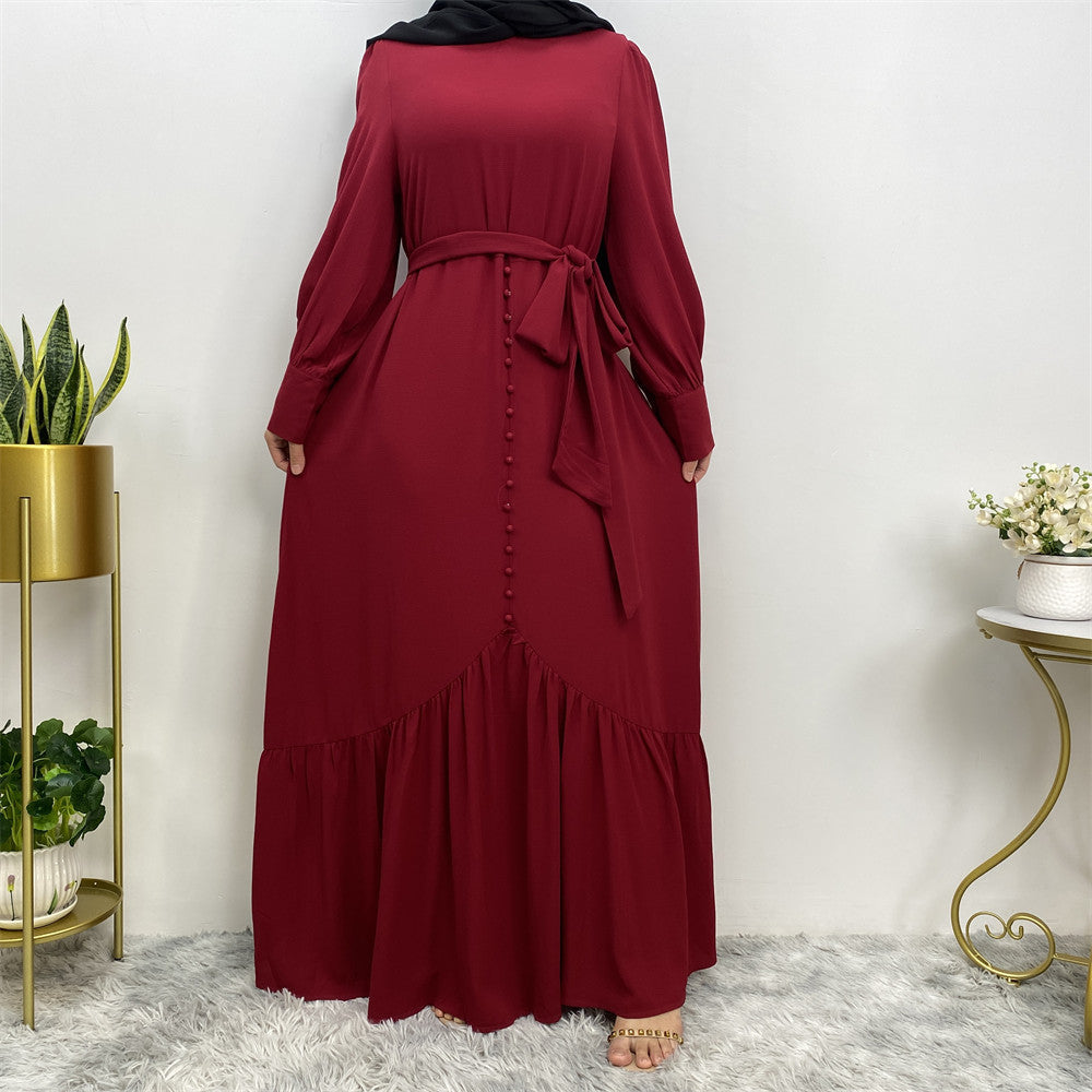 6533 plain muslim abaya dress