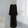 2 - Coffee Open Abaya + Inner