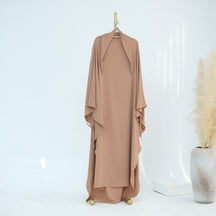 HJ931  Plain Nida Flared Khimar Hijab