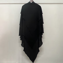 21903  Plain Polyester Triple-Layer Fresh Sweet Khimar Hijab
