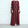 #2-Wine Red Open Abaya + Inner