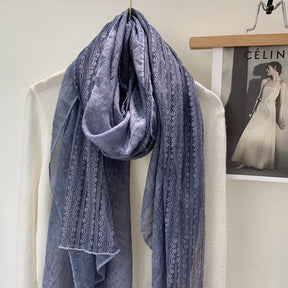 色 麻薄款 Plain Linen Lace Cotton Hijab - Color Option